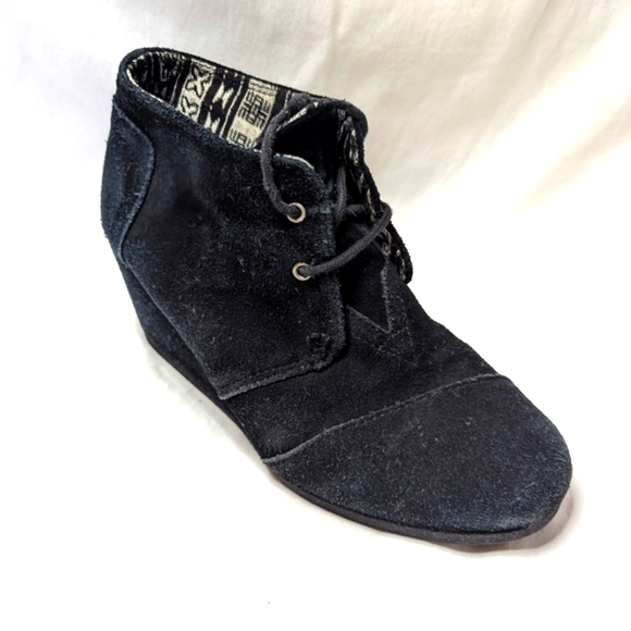 Toms Suede Wedge Heels - Picture 1 of 7